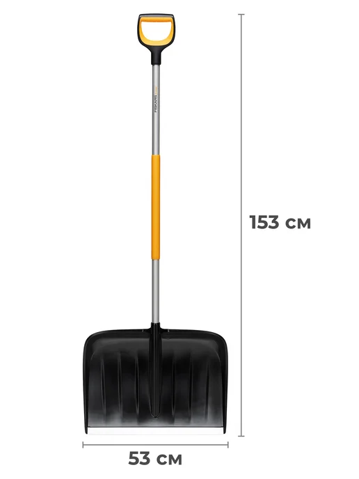 FISKARS Лопата-скрепер для снега с черенком большая X-series 1057178, черный, фото 7