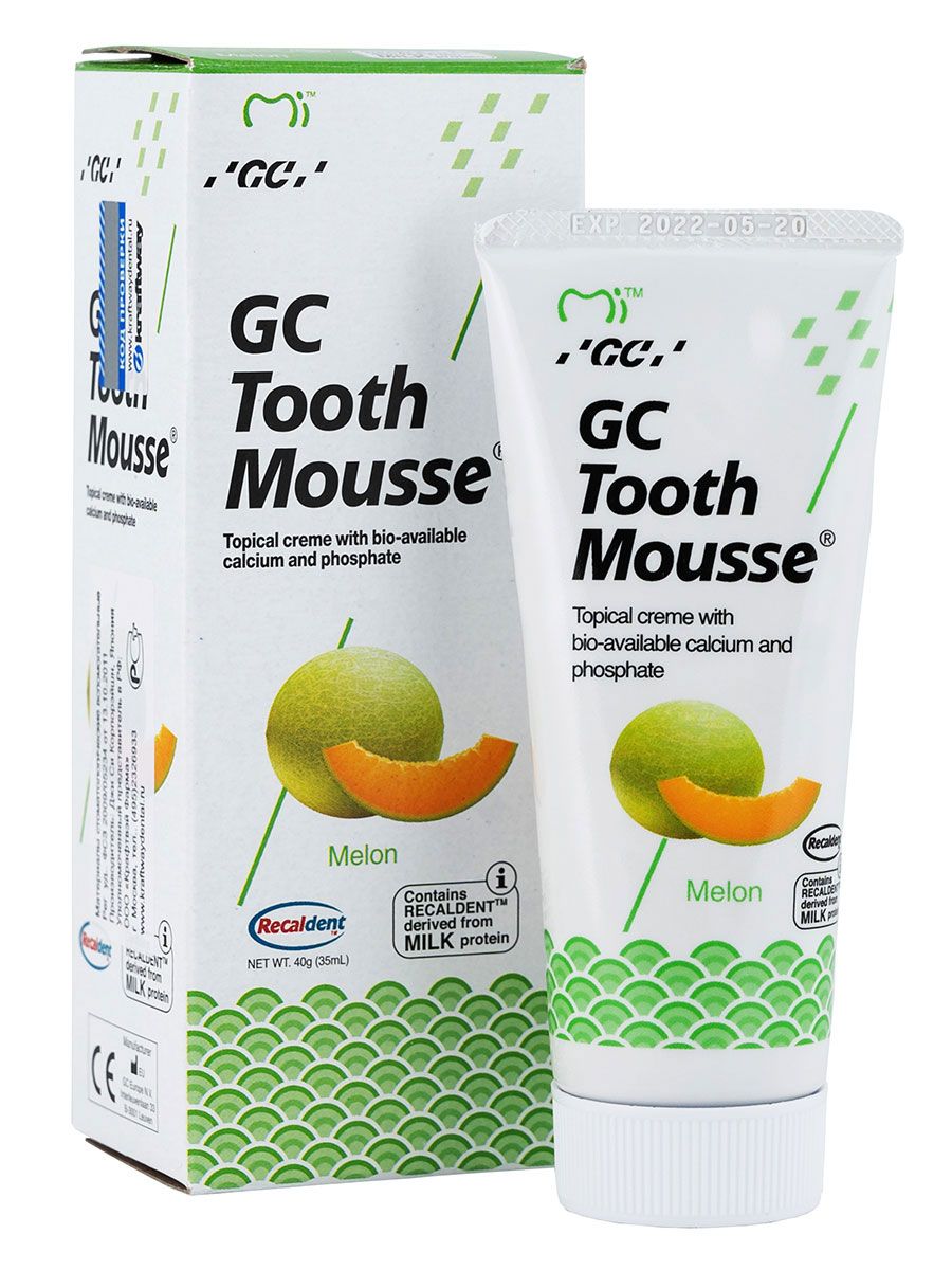 Реминерализирующие гели купить. Зубной гель GC Corporation Tooth Mousse, дыня. Реминерализирующий гель Tooth Mousse. Мусс аппликационный Tooth Mousse 40г. Зубной гель GC Tooth Mousse тус мусс.