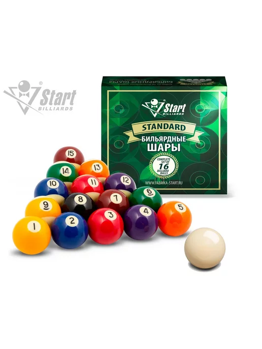 Start Billiards Шары для бильярда Standard Пул 57,2 мм, вариант, фото 3