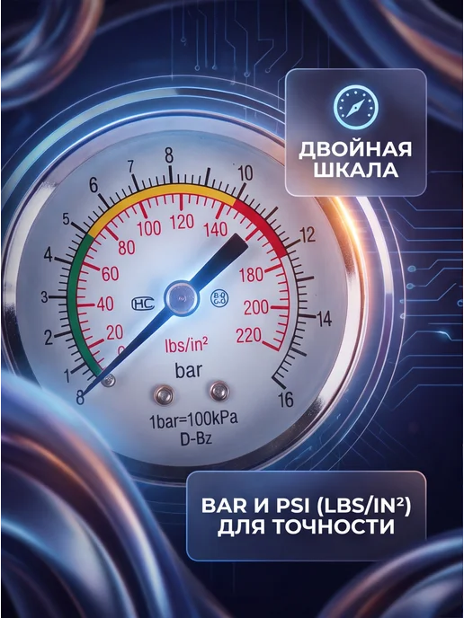 AUTOZAPAD Манометр грузовой шинный малый, вариант, фото 3