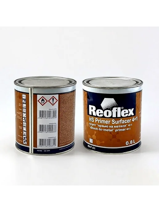Reoflex «Грунт прямо на металл» HS Primer Surfacer 4+1 (0,8л + 0,2л), 800 мл, 200 мл, фото 8