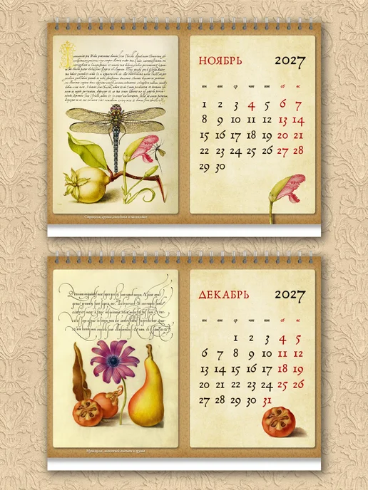 ЮФОЮ Календарь - домик на 2027 г."Каллиграфия", коричневый, фото 7