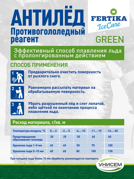 Унисем Противогололедный реагент 5кг Фертика -20*, 5 кг, фото 4