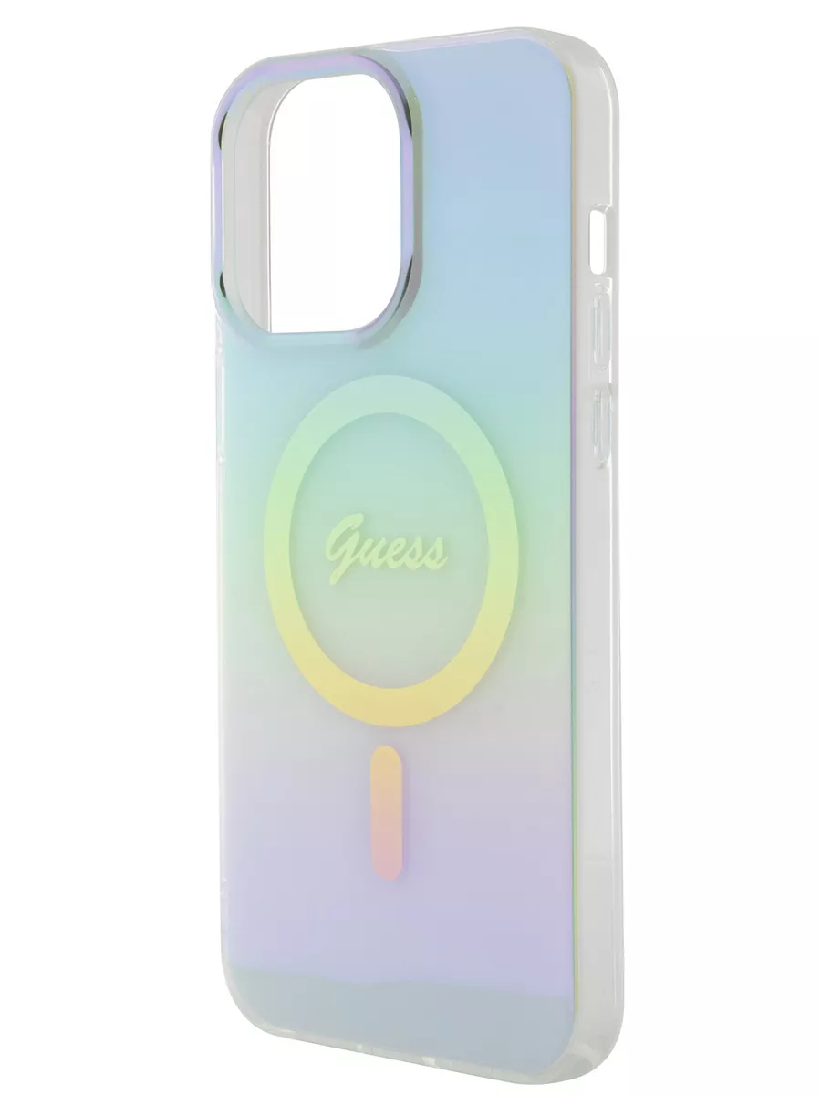 Чехол на iPhone 15 Pro MagSafe переливающийся PC/TPU GUESS 192189109 купить  за 2 116 ₽ в интернет-магазине Wildberries