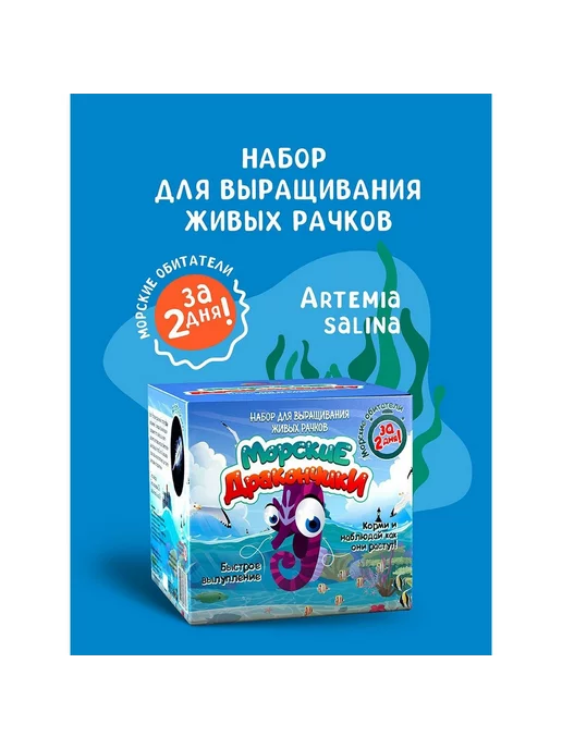 Брикник Набор химических опытов и экспериментов "Морские дракончики", вариант