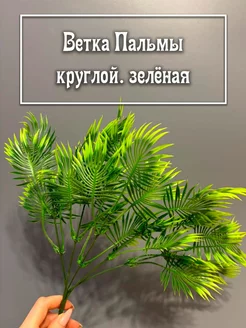 Искусственная зелень,ветка "Пальма круглая" зелёная Мыльная вечеринка 192190311 купить за 239 ₽ в интернет-магазине Wildberries