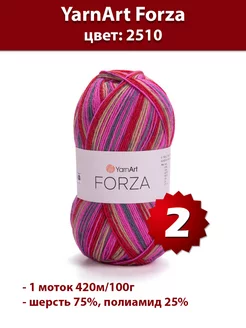 Пряжа Forza 2510 - 2 шт, шерсть носочная Yarnart 192225034 купить за 576 ₽ в интернет-магазине Wildberries