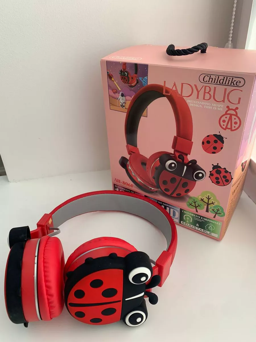 Беспроводные красные наушники леди баг (lady bug) EarMuffs 192284962 купить  в интернет-магазине Wildberries