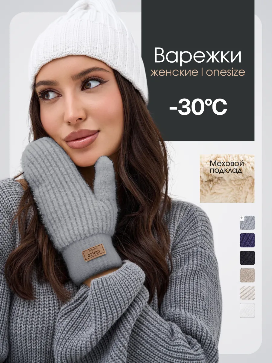 Варежки с утеплением...