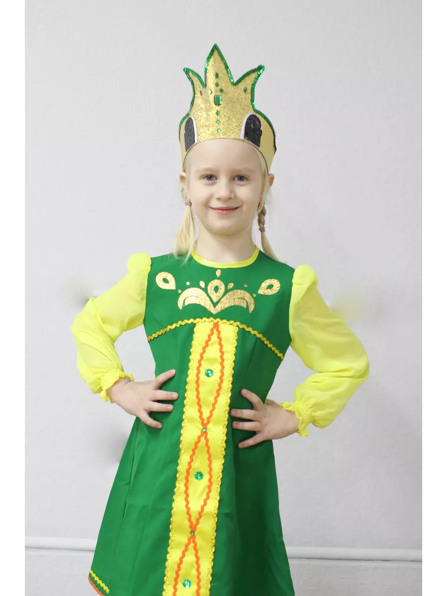 Карнавальный костюм Царевна Лягушка, рост 110 см (Батик)