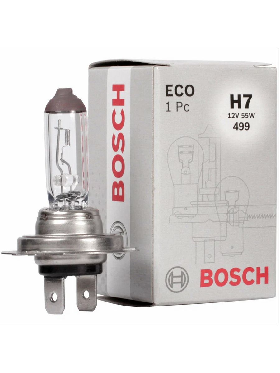 Bosch h7 12v 55w. Bosch Eco h7. 1987302804 Bosch. Лампа бош h7. Упаковка автолампа Bosch 1987302825.