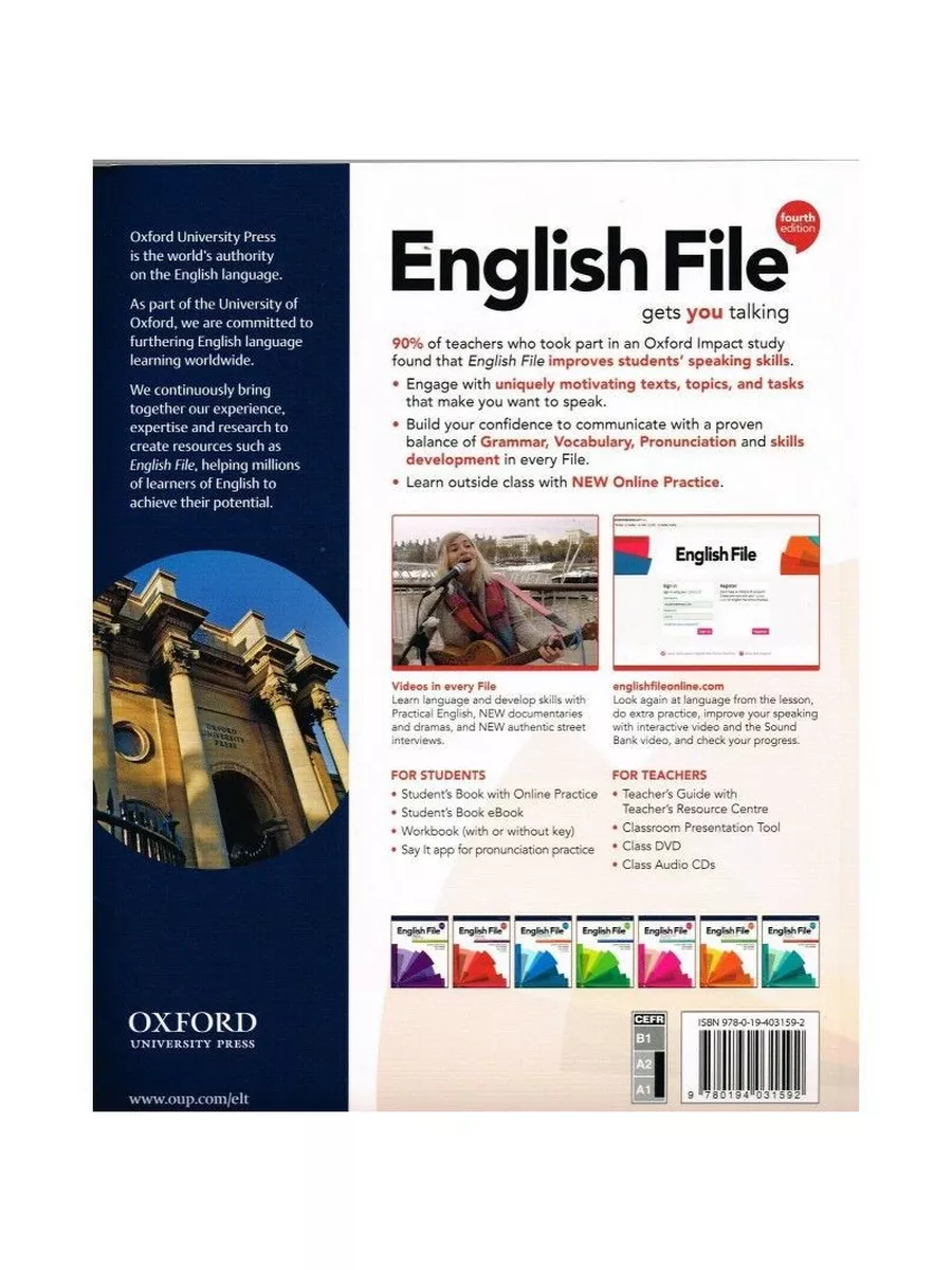 English File Elementary 4th edition. ПОЛНЫЙ КОМПЛЕКТ Oxford University  Press 192563651 купить в интернет-магазине Wildberries