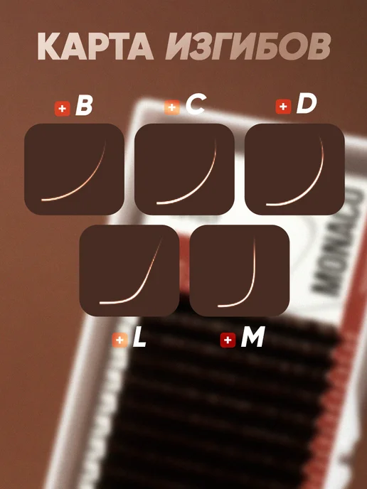 Lovely Тёмно коричневые ресницы для наращивания микс L 0.07 8-15 мм, коричневый, фото 5