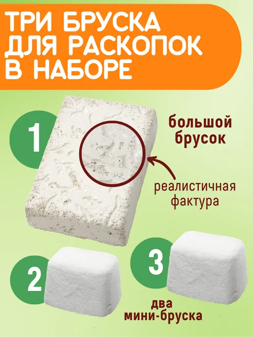 Настоящие раскопки-Раскопки Раскопки для детей квест Мир динозавров набор археолога, 16 шт, фото 7