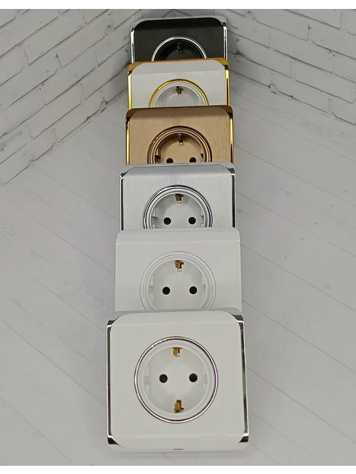 Sharm Electrical розетка встраиваемая белая с окантовкой серебро 178, белый, фото 2