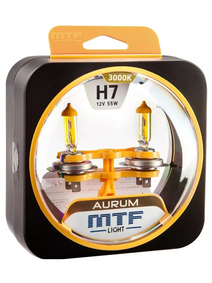 Лампа H7 галогеновая MTF AURUM 3000К желтые для авто MTF light 192612457  купить за 1 691 ₽ в интернет-магазине Wildberries