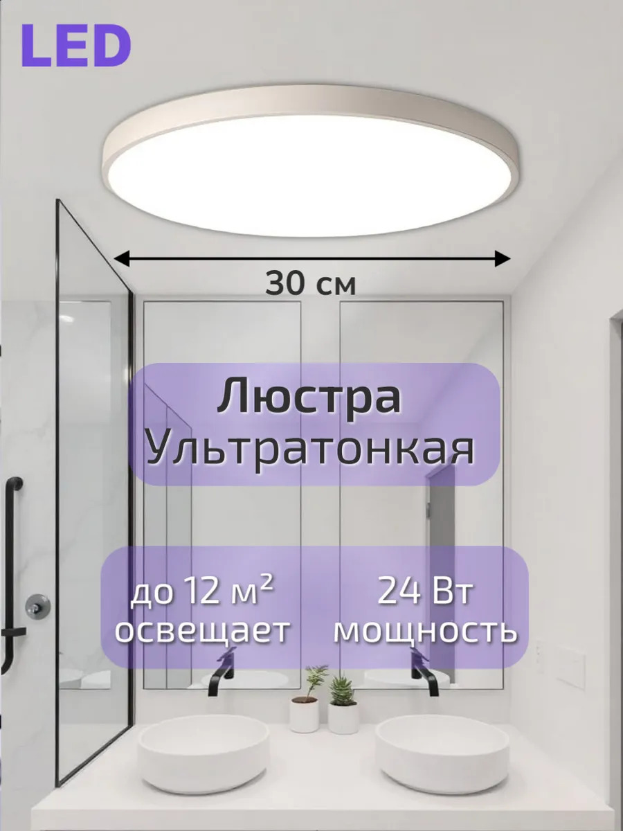 Люстра потолочная светодиодная светильник на кухню