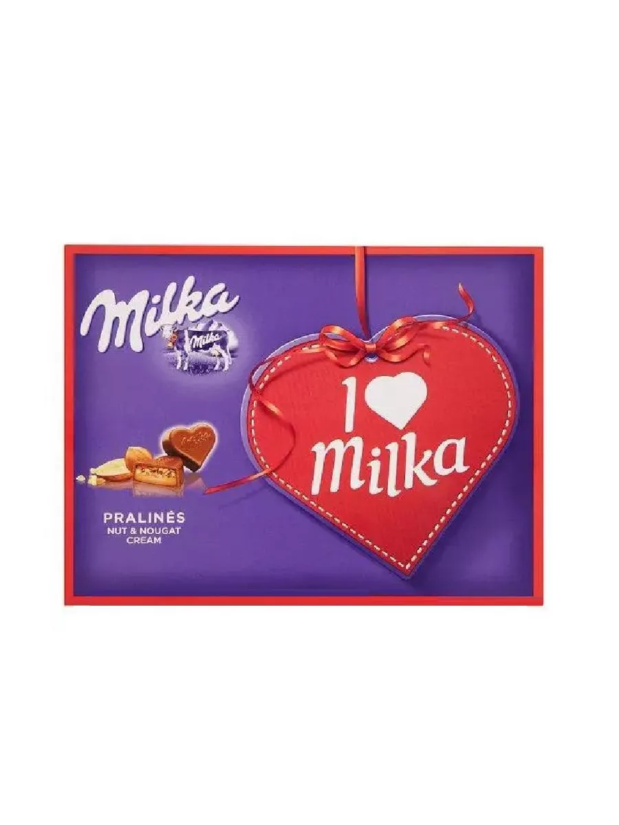 Набор шок. конфет из миндальных и лесных орехов 110гр Milka 192668256  купить за 541 ₽ в интернет-магазине Wildberries