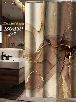 Штора для ванной тканевая с мраморным рисунком Beautiful decor 192759707 купить за 744 ₽ в интернет-магазине Wildberries