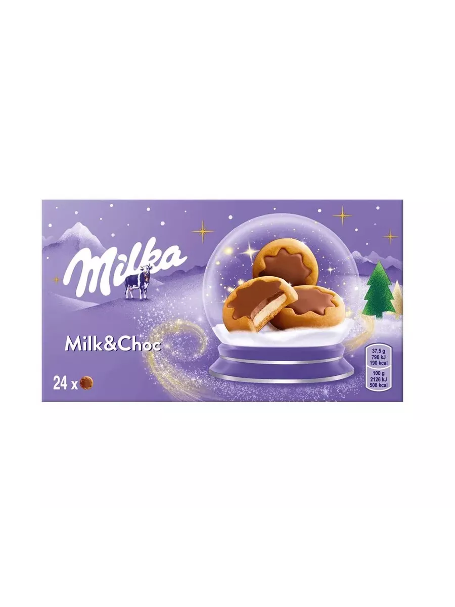 Печенье с Молочной Начинкой Покрытое Молочным Шоколадом 150г Milka  192775972 купить за 679 ₽ в интернет-магазине Wildberries