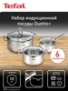Набор посуды с крышкой Duetto+ 6 предметов, 20 24 16 см Tefal 192776576 купить за 7 558 ₽ в интернет‑магазине Wildberries