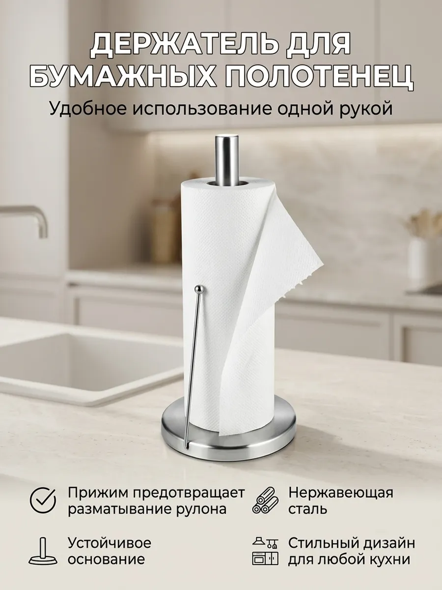 Держатель для бумажных полотенец, органайзер для кухни