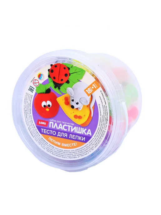 lori Тесто для лепки 18 цветов Пластишка, 18 цв., фото 3