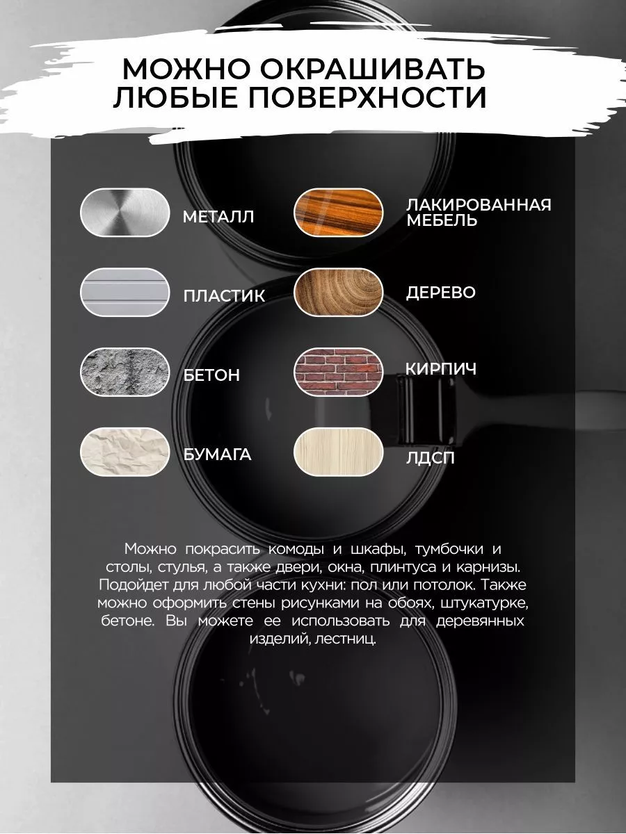 Меловая краска для мебели и дерева без запаха хром фото 5