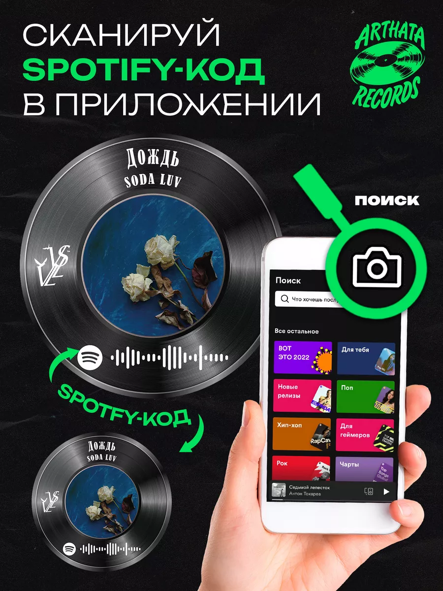 Spotify Пластинка - soda luv - дождь Arthata-Records 192862006 купить за  586 ₽ в интернет-магазине Wildberries