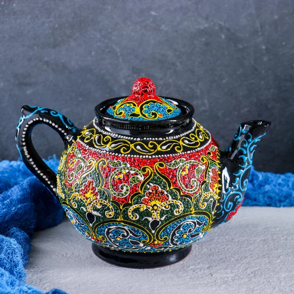 Чайник Риштанская керамика «Самарканд», 1 л, разноцветный