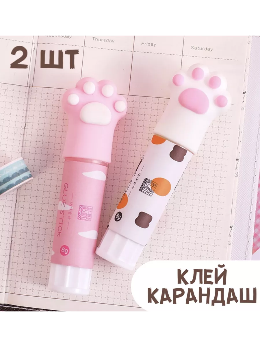 Mini Lapki Клей карандаш канцелярский для бумаги, набор 2 штуки