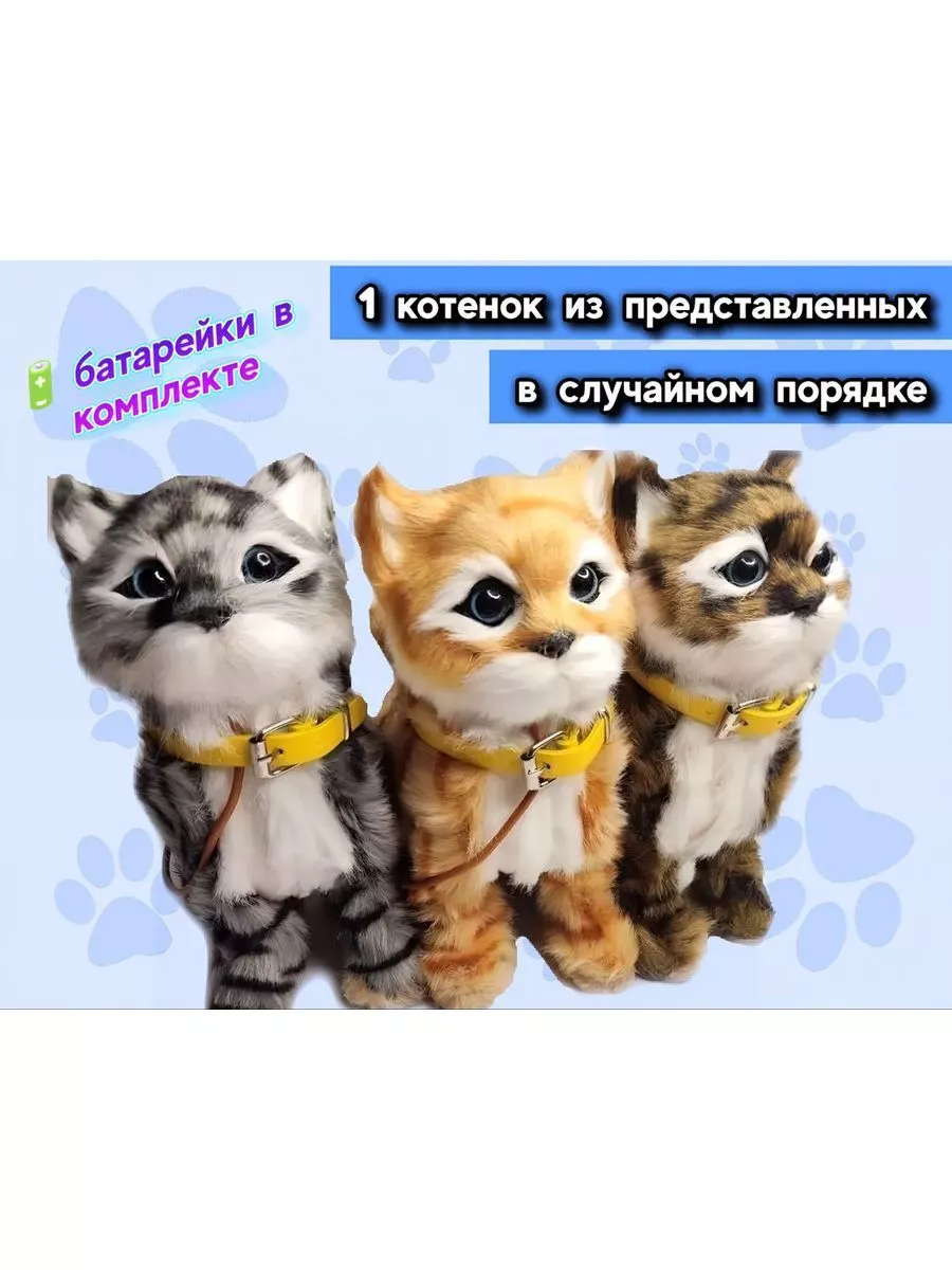 Кошка на поводке, котенок , кот мягкая игрушка,рандомно 1 шт Весёлый  муравей 192970073 купить за 1 246 ₽ в интернет-магазине Wildberries