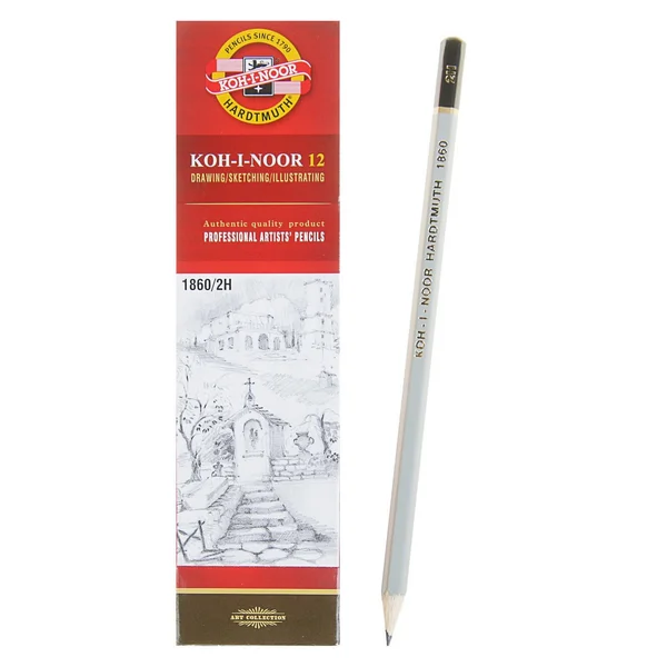Карандаш чернографитный Gold Star 1860 2H, 1 шт