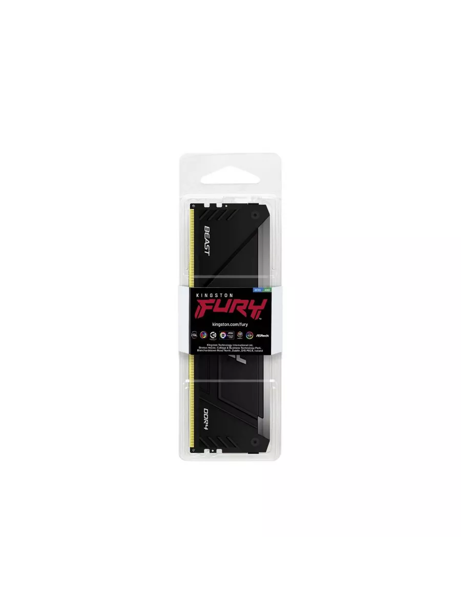 Модуль памяти 16GB DDR4 2666MHz FURY Beast Black RGB PnP Kingston 193027629  купить за 4 462 ₽ в интернет-магазине Wildberries