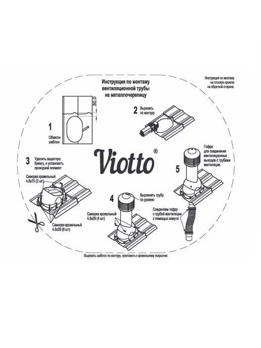 viotto Труба вентиляционная 125 150 мм. для металлочерепицы, зеленый, фото 3