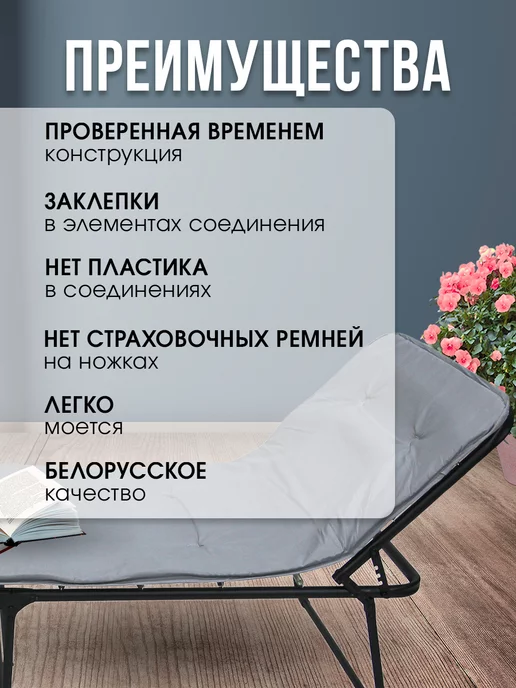 Ольса Кровать раскладная туристическая раскладушка с матрасом, серый, фото 2