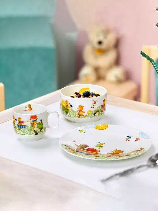 Villeroy & Boch Набор детской посуды на 1 персону, Hungry Bear, белый, фото 2