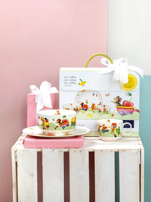 Villeroy & Boch Набор детской посуды на 1 персону, Hungry Bear, белый, фото 3
