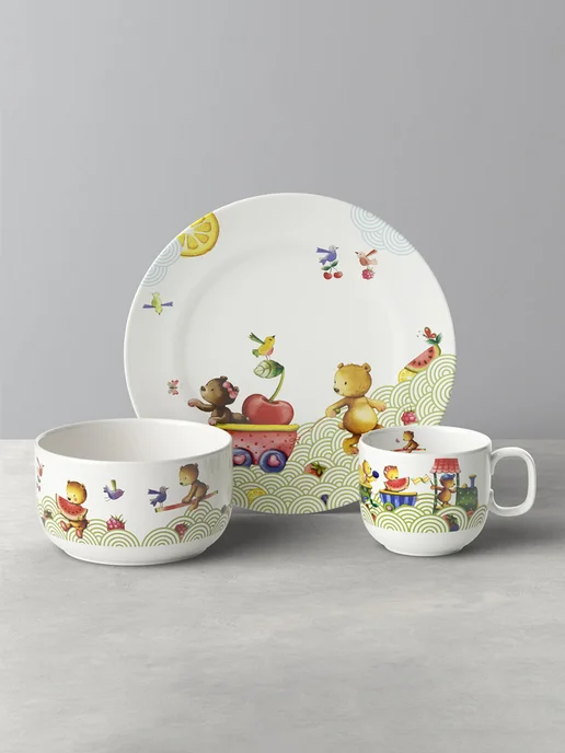 Villeroy & Boch Набор детской посуды на 1 персону, Hungry Bear, белый, фото 4