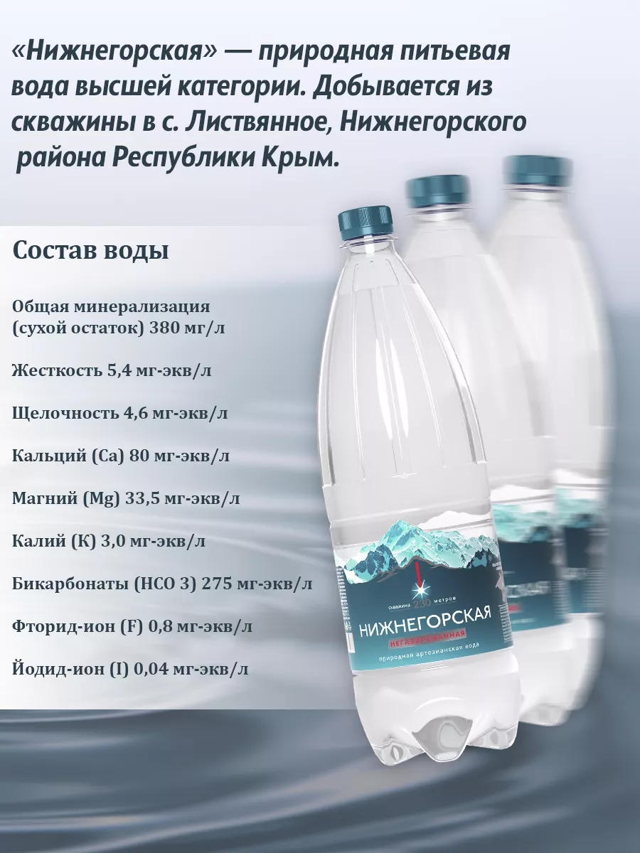 Вода Нижнегорская Крымэколайф 193144119 купить за 391 ₽ в интернет-магазине  Wildberries