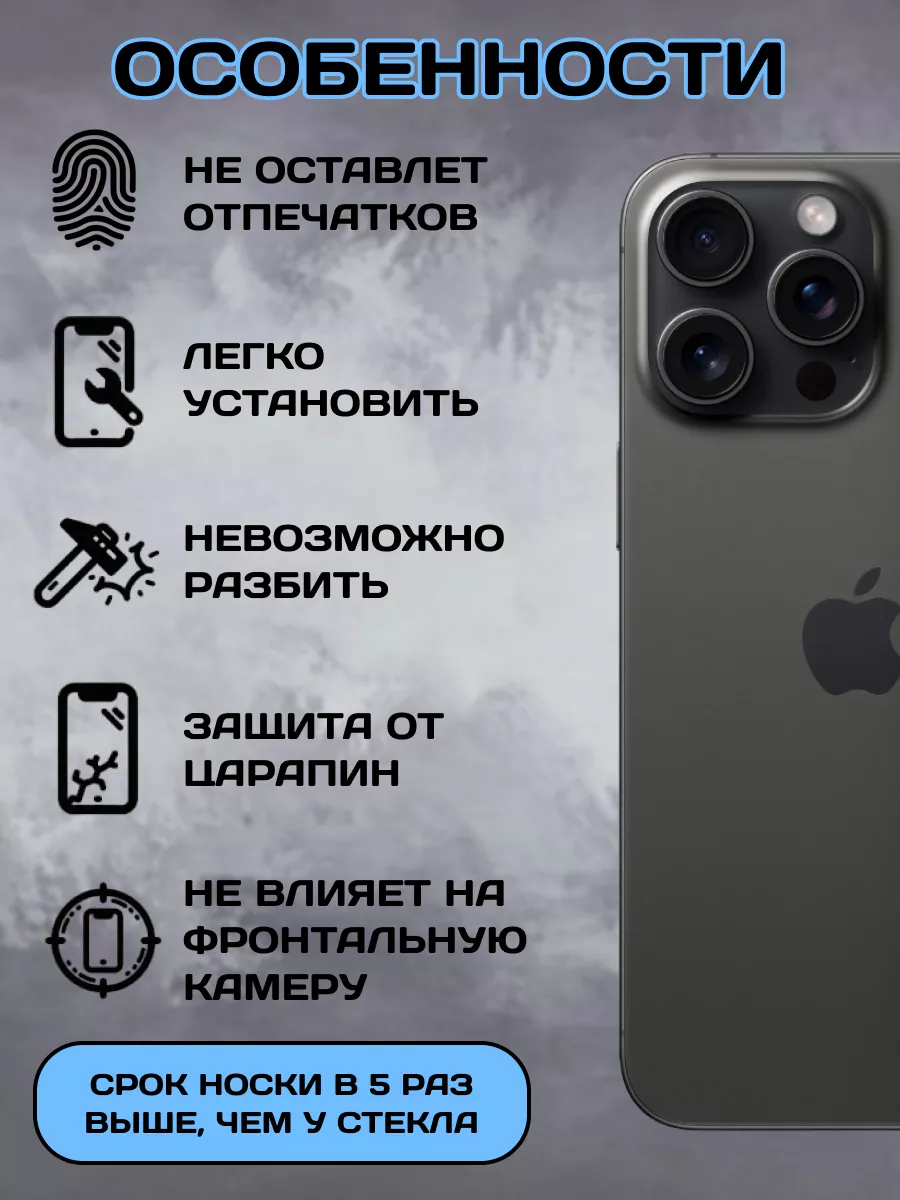 Защитная пленка на iPhone 15 Pro Max chehly app iph 193146454 купить за 138  ₽ в интернет-магазине Wildberries