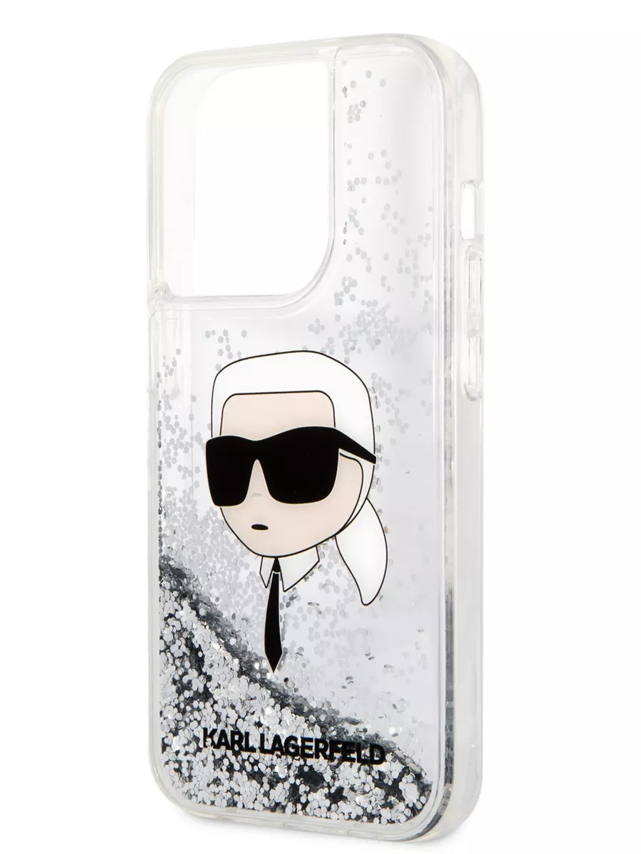 Чехол на iPhone 15 Pro с жидкими блестками Liquid Glitter Karl Lagerfeld  193159621 купить за 2 010 ₽ в интернет-магазине Wildberries