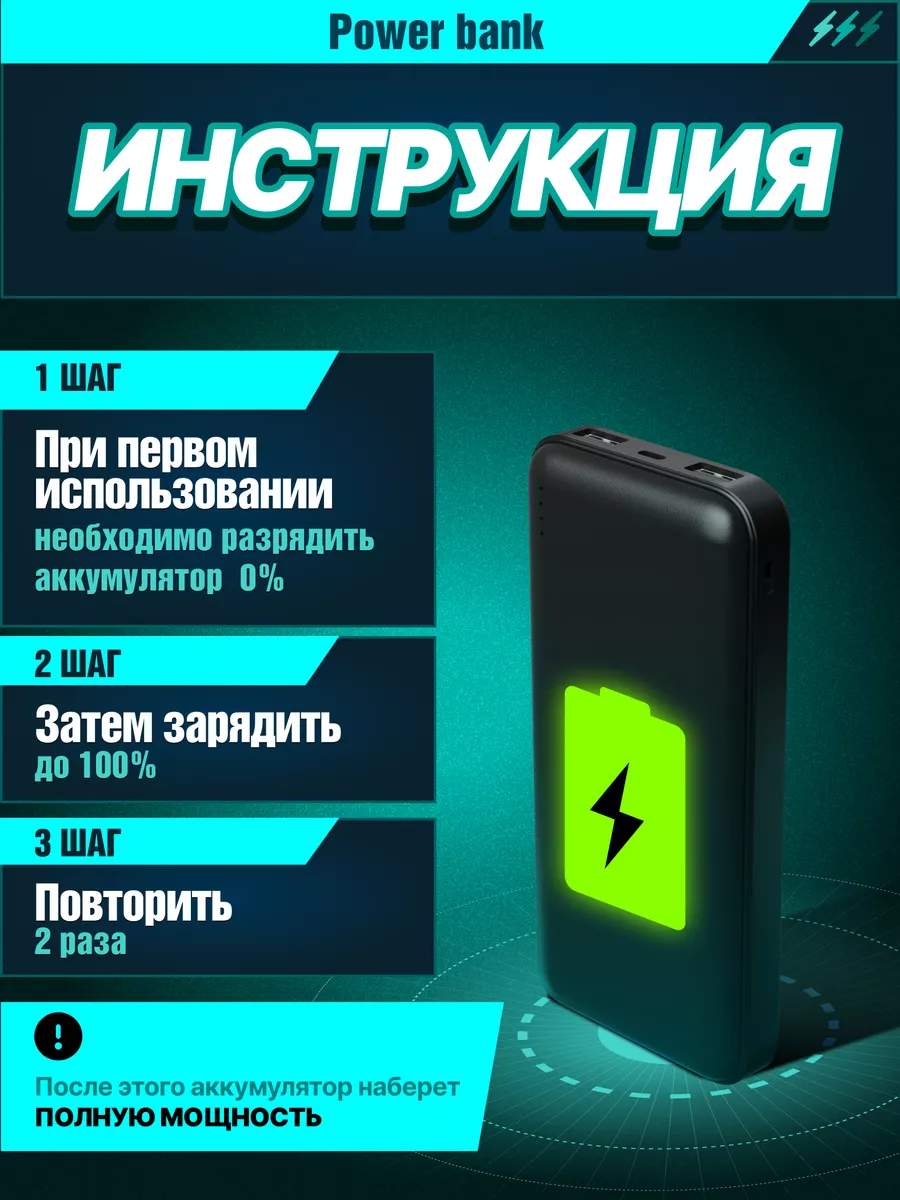 Повербанк 20000 mah внешний аккумулятор TechNeo 193170414 купить за 739 ₽ в  интернет-магазине Wildberries