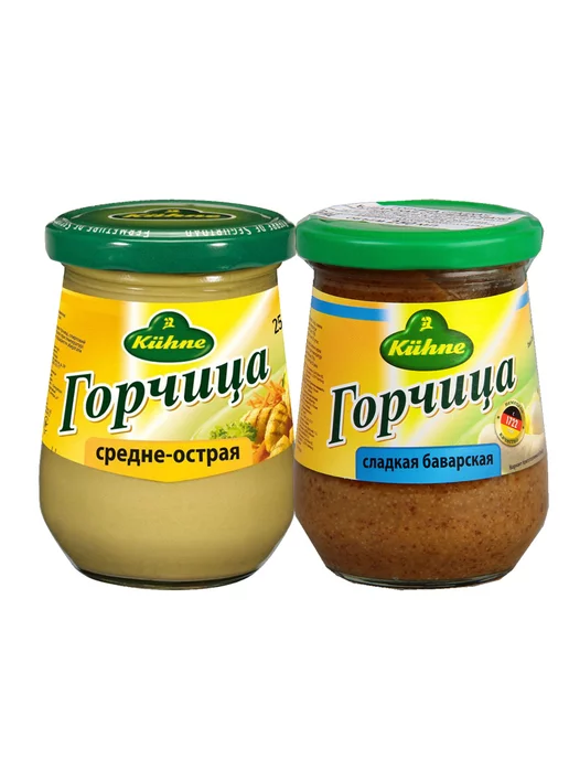 Kuhne Горчица Средне-острая и Сладкая Баварская Кухне 250мл 260гр, 250 мл, 260 г, фото 5
