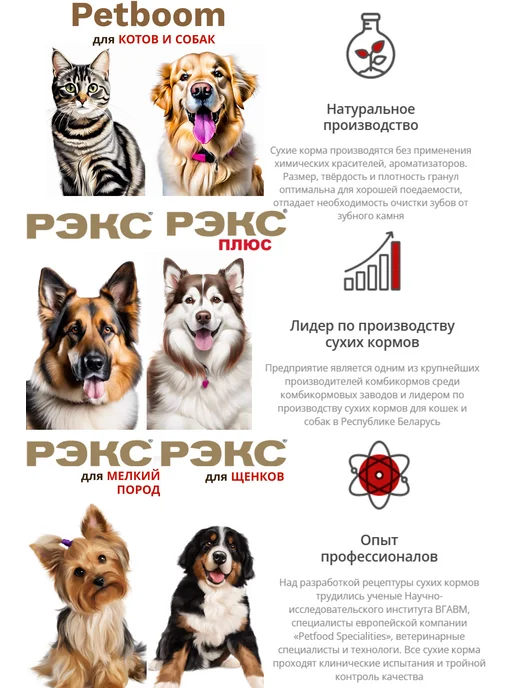 Сухой корм belkorm Рэкс для собак, мелкие, 10 кг, фото 5