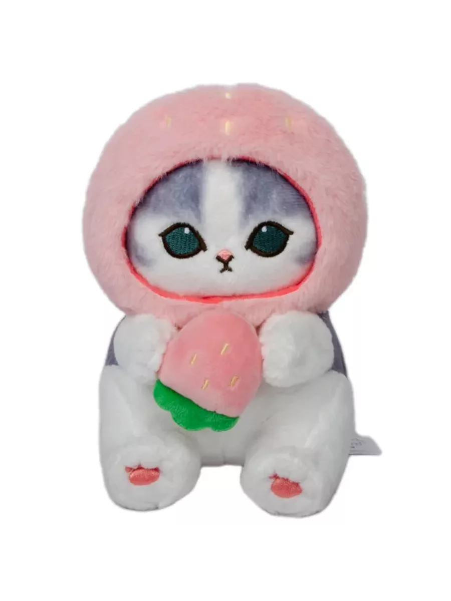 Мягкая игрушка кот в костюме клубнички 25см KDA Toys 193375101 купить за  695 ₽ в интернет-магазине Wildberries