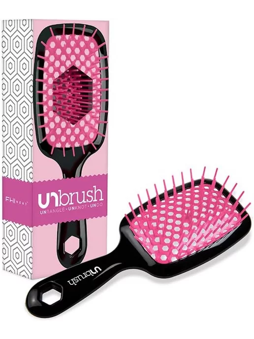 UnBrush Расческа для волос, массажка продувная, 21 см