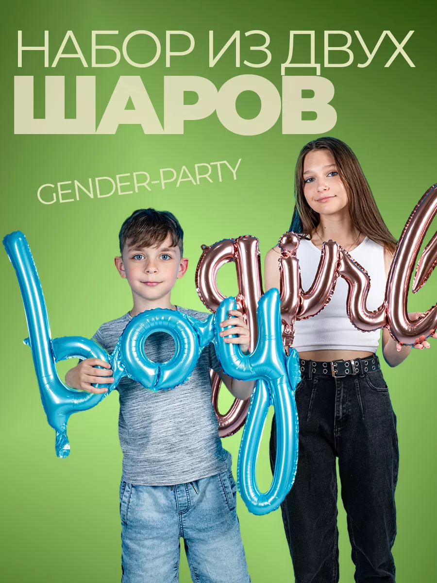 Гендер пати фотозона фольгированные шары мальчик девочка