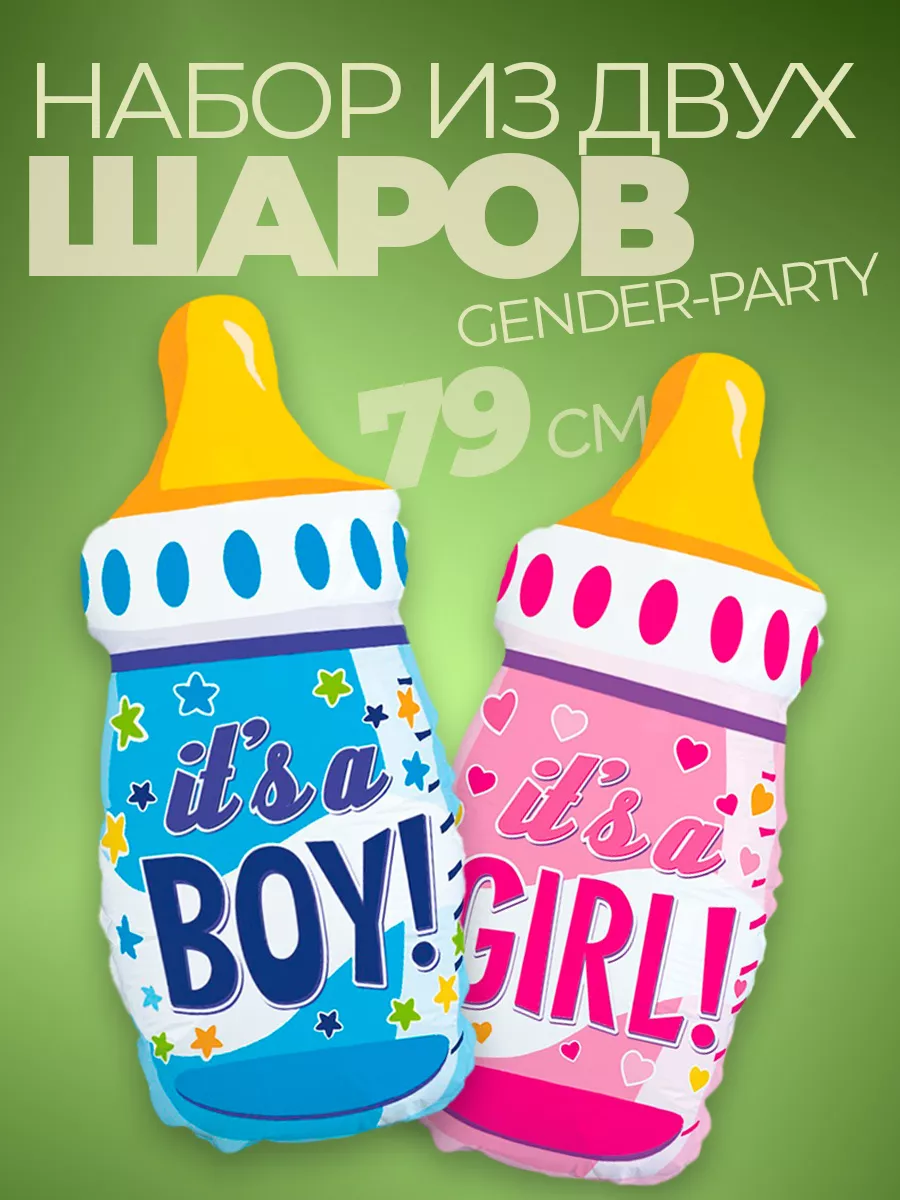 Гендер пати фотозона фольгированные шары мальчик девочка