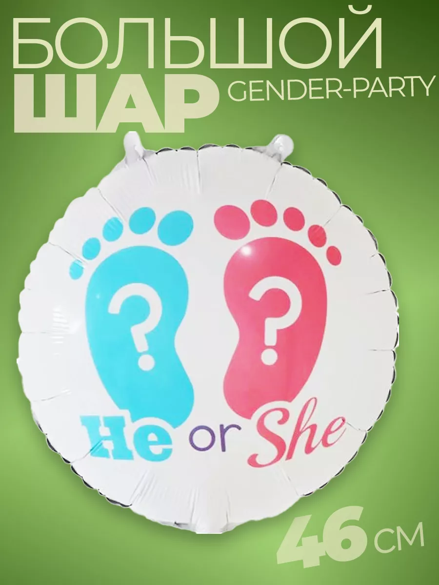 Гендер пати фотозона фольгированные шары мальчик девочка